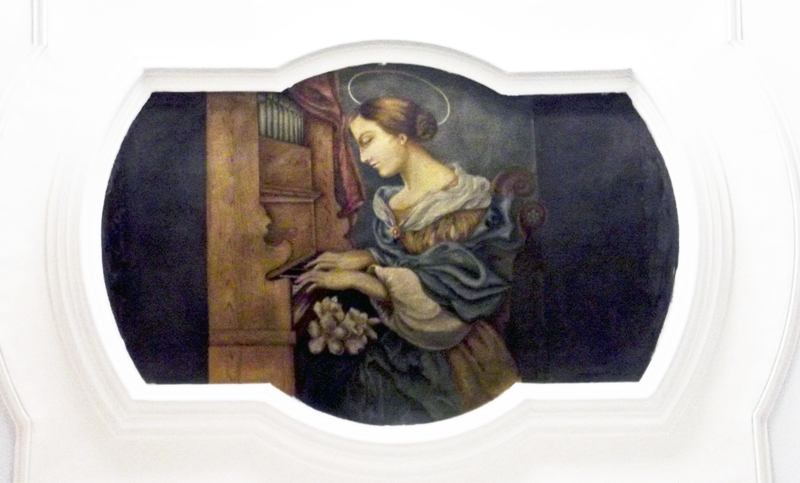 Il dipinto di Santa Cecilia nella chiesa del Purgatorio