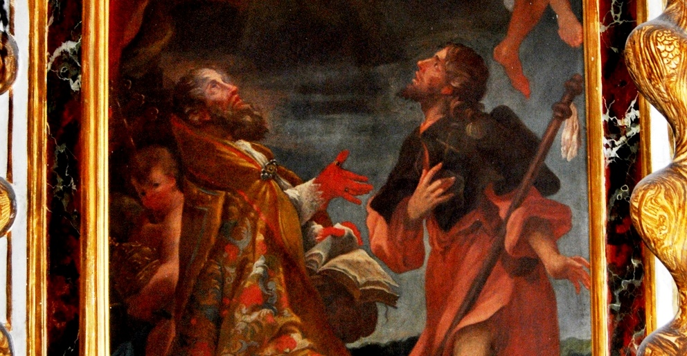 Lo Spirito Santo discende sui santi Cleto e Rocco. I patroni minori di Ruvo in una tela di Chiavari