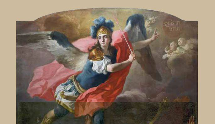 Bellezza e catechesi per immagini: restaurata la tela della Cacciata degli angeli ribelli della chiesa di Sant’Angelo